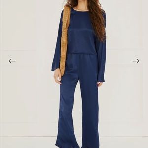 Silky long sleeve crop top Something Navy